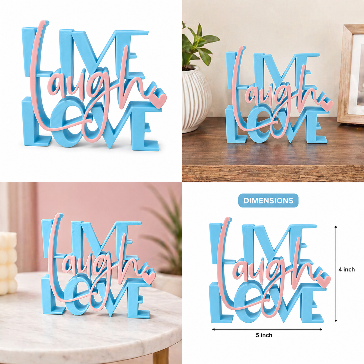 live Laugh Love Decorative Tabletop Word Sign