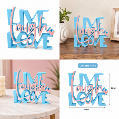 live Laugh Love Decorative Tabletop Word Sign
