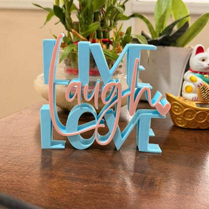 live Laugh Love Decorative Tabletop Word Sign