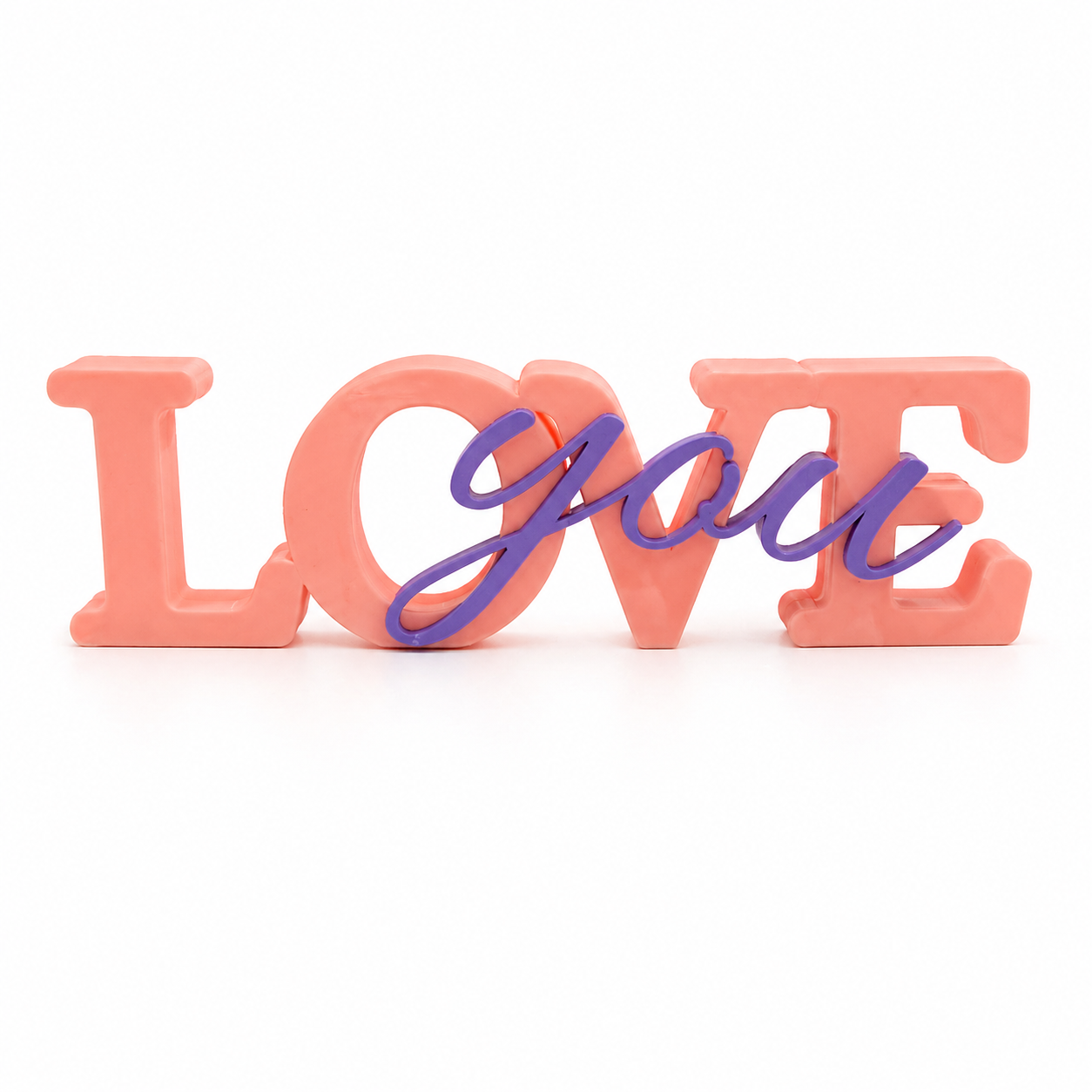 Love You Decorative Tabletop Word Sign