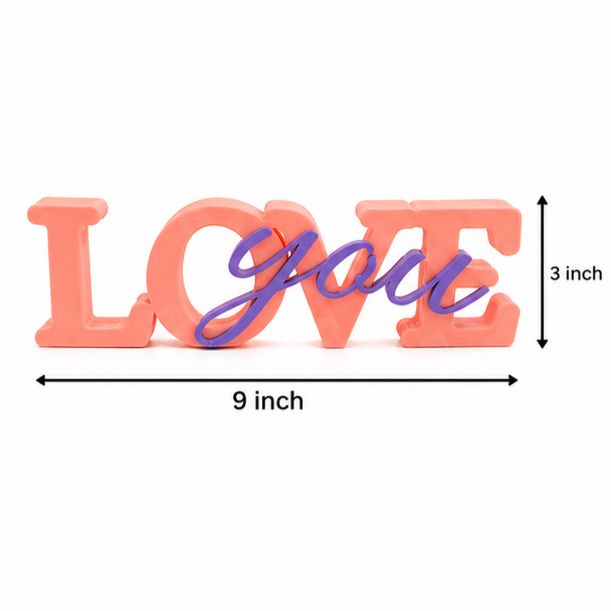 Love You Decorative Tabletop Word Sign